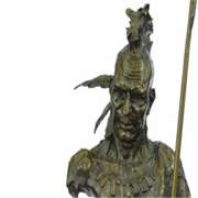 Native American Indian Chief Bronze Sculpture