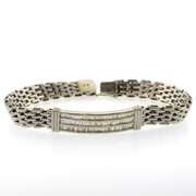 Amazing 14kt White Gold Bracelet with Baguette Diamonds