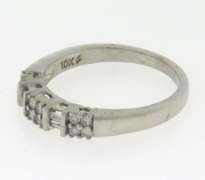 Dazzling White Gold Baguette and Round Diamond Band