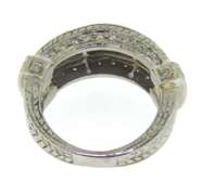 Dazzling White Gold 2ctw Invisible Set Diamond Band