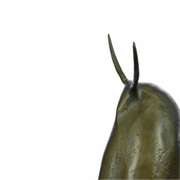 Dark Brown Patina Fighting Bull Bronze Sculpture