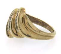 Fun 10kt Yellow Gold Diamond Band Ring