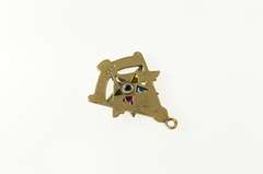 14K Yellow Gold Order of Eastern Star Past Patron Enamel Charm/Pendant