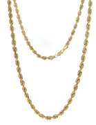 Elegant Yellow Gold Rope Chain Necklace