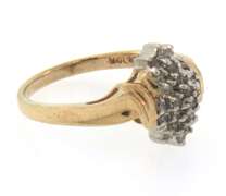 Delightful 10kt Yellow Gold Diamond Cluster Ring