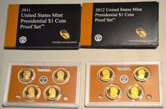 Tougher 2011 &2012 Presidential Dollar Proof Sets