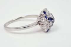 Stunning Sapphire & Diamond Ring, 18KT
