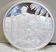 Christmas Silver Round 1 Oz - Nativity