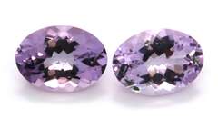 Glorious Pair of Oval Rose De France Amethyst Gemstones, 22.25cts
