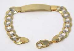 Men's Yellow Gold Diamond Cut Bracelet