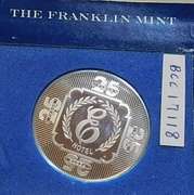 Franklin Mint: Sterling Sil Casino Chip, 25 Pesos, Santo Domingo