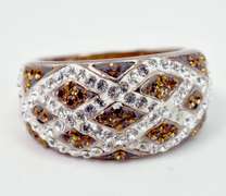 Band Style Multi Color Sterling Silver Ring