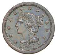 1856 Braided Hair Large Cent - N.7 - Upright 5