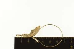 14K Yellow Gold Swirl Loop Design Charm Holder Pendant