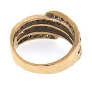 14k yellow gold multi row diamond channel set ring
