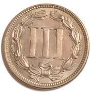 1869  Unc 3 Cent Nickel