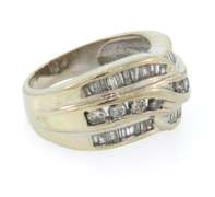 Classic 14k white gold diamond band ring