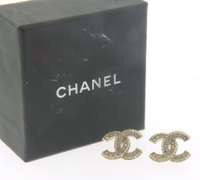 Chanel Strass CC Stud Earrings