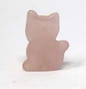 Rose Quartz Kitty Shaped Cabochon