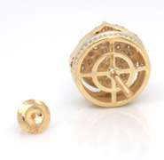 Charming Diamond Yellow Gold Earrings