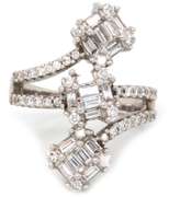 LADIES 14KT WHITE GOLD DIAMOND RING. 2.00 CARATS OF DIAMONDS
