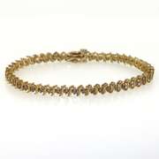 Dainty Diamond S-Link Tennis 10kt Bracelet