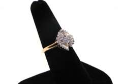 14kt Yellow Gold Clarity Diamond Cluster Ring