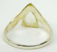 Sterling Silver Moonstone Ring, Size 8.75