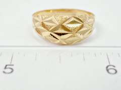 21K Diamond Cut Ring