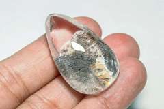 All natural 48.8ct rutilated Ghost Quartz