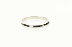 10K White Gold 2.2mm Classic Simple Rounded Wedding Band Ring