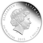 2015 Australia One Dollar 1oz .999 Silver Year Of The Goat.