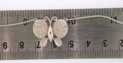 Cute 14k white gold butterfly necklace with diamonds