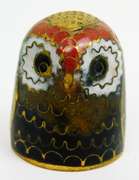 Vintage Cloisonne Owl Thimble