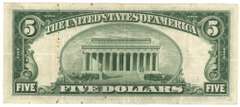 Popular 1934-A $5 Silver Certificate North Africa Note