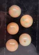Magnificent Group of 5 Round Cut Ethiopian Opal Gemstones, 5.07cts