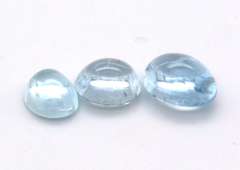 Great Group of 3 Aquamarine Gemstones, 5.9ct