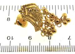 Powerful 21kt Filigree Dangle Earrings