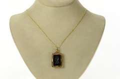 Gold Filled Black Onyx Carnelian Roman Soldier Chariot Charm/Pendant