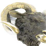 Mascot Ram Head Bronze Sculpture
