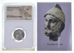 VF 121-91 BC Parthian Kingdom AR Drachm - Mithridates - Graded NGC