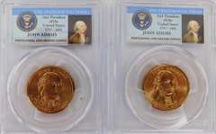 4 John Adams Graded U.S. Dollar Coins