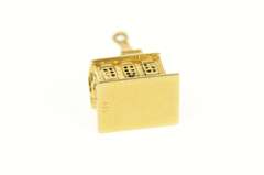 14K Yellow Gold 3D Church Chapel Lords Prayer Stanhope Charm/Pendant