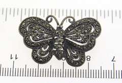 Sterling Silver Marcasite Butterfly Brooch