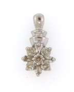 Very Cute 10kt White Gold Diamond Floral Pendant