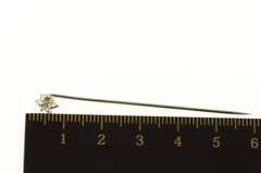 14K White Gold Retro Diamond Solitaire Classic Stick Pin