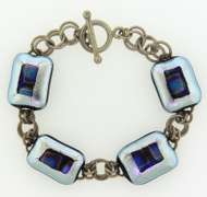 Sterling Silver Square Link Bracelet