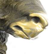 Mascot Ram Head Bronze Sculpture