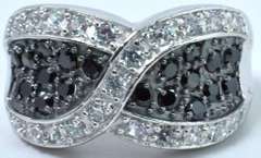 Sterling Silver Black CZ Ring.