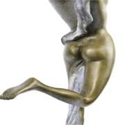 Nude Girl Leaping in Air Bronze Sculpture